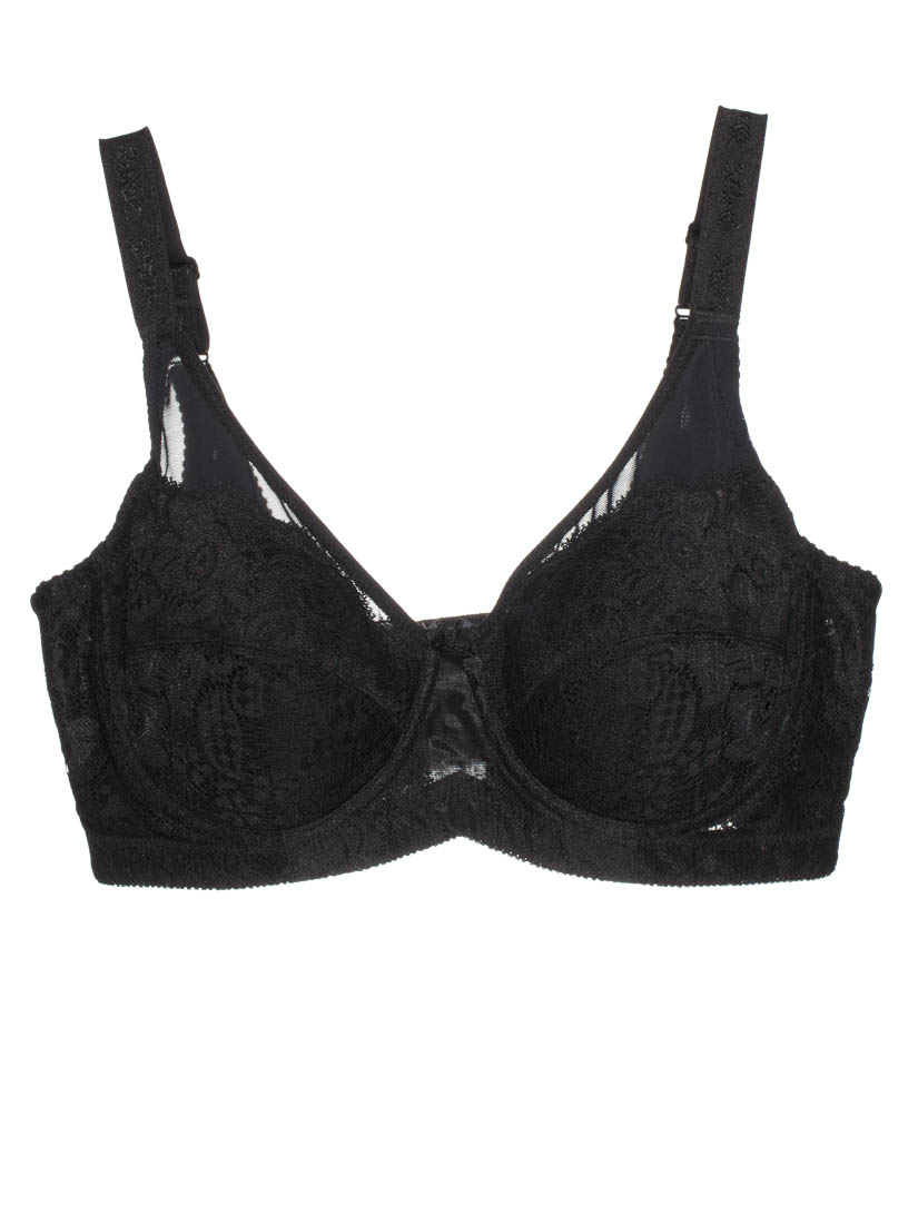 BR-03157, Lace Full Cup Soft Cup Bra, Black | SATAMI Online, 全罩軟杯胸圍, 黑 ...